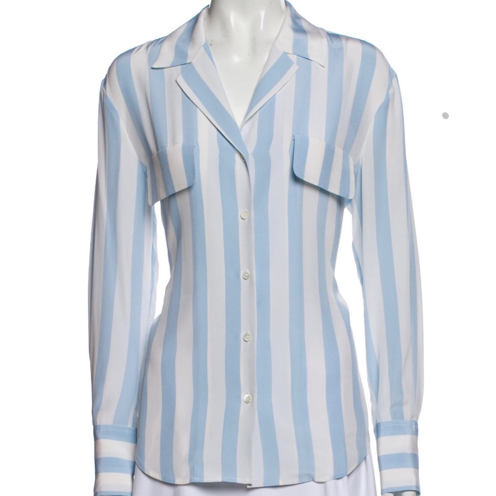 Frame striped silk-like shirt. Like new.
